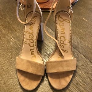 Sam edelman tan suede heels